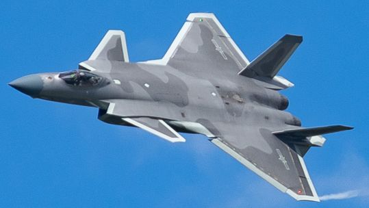 Aircraft like the Chengdu J-20 Mighty Dragon pose a significant threat