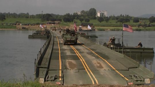 North Korea said the drills prove Washington intends to "occupy" the Korean peninsula, according to state media (Picture: Reuters)