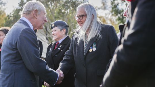 The King attends a ceremony to dedicate a new memorial to the Armed Forces LGBT+ community