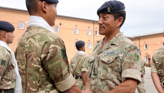 Gurkha recruits earn their berets for their respective new units