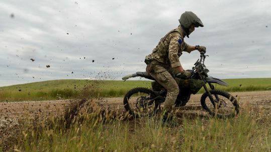 Fast, light and quiet, e-bikes are an excellent tool to help soldiers move into position ahead of the main force (Picture: MOD)