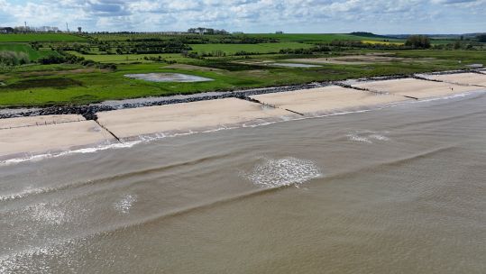 A drone shot of a Normandy beach in 2024 (Picture: BFBS)