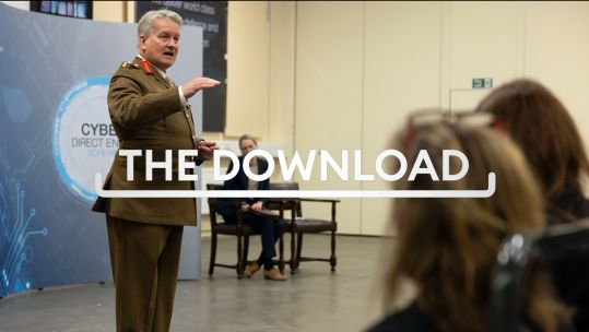 General Sir Jim Hockenhull at the ceremony to mark the first graduates of Defence Cyber Academy