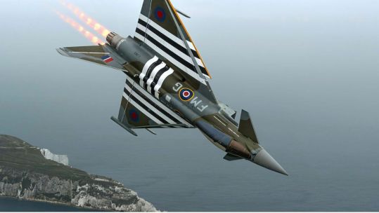 The 2024 Typhoon Display season saw the aircraft painted in a 1944 era 'Day Fighter' scheme to coincide with the 80th anniversary of D-Day (Picture: MOD) 