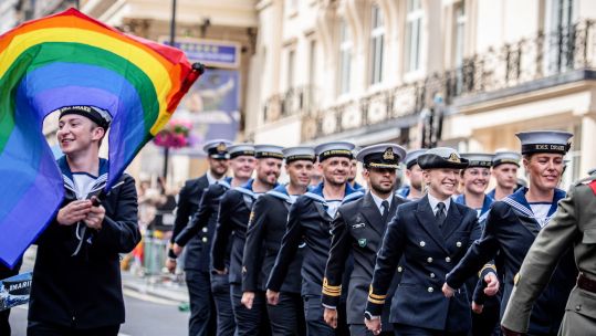 2RA9F8D Military personnel attend the Pride Parade in London 010724 CREDIT Zuma Press Inc PA Wire