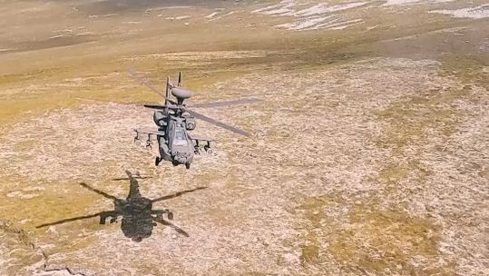 3 Army Air Corps testout the new AH-64 E over the Highlands 20062023 CREDIT BFBS
