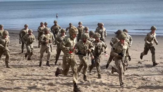 3 Rifles beach training Edinburgh 260724 CREDIT BFBS