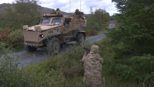 3 SCOTS on exercise Galloway Hackle Foxhound 11092020 CREDIT BFBS