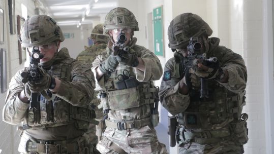 Three soldiers from 1st Battalion The Royal Irish Regiment