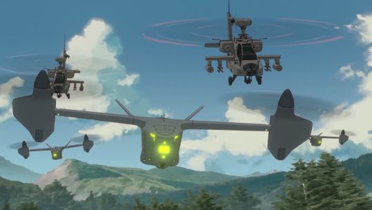 Anduril chose to present its autonomous tilt-rotor wingman concept in an Anime-themed video (Picture: Anduril)