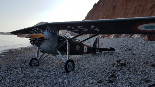 WW1 Aircraft Makes Emergency Landing On Devon Beach Credit: Beer Coastguard Rescue Team