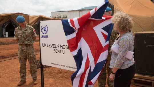 UK opens field hospital for UN forces in South Sudan