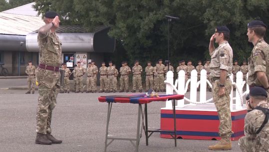 36 Engineer Regiment are awarded the Firmin Sword of Peace for their contribution to humanitarian efforts