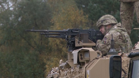 3 SCOTS practice with machine guns on training in Cumbria 