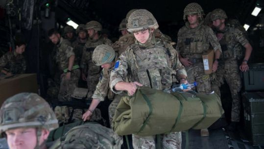Operation Pitting British Forces from 16 Air Assault Brigade have arrived in the Afghan capital of Kabul to assist in evacuating British nationals and entitled persons (Picture: MOD).