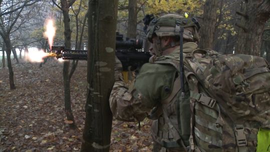 Soldiers from 4th Battalion, Royal Regiment of Scotland are being put through their paces on Exercise Wessex Storm. 