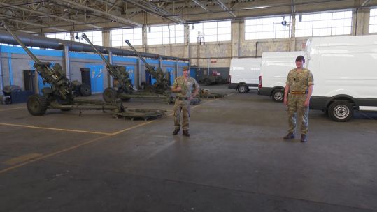 4 YORKS throw keys to 4th Regiment Royal Artillery for COVID support force vans 150620 CREDIT BFBS.jpg