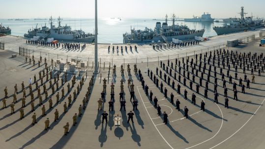 403 personnel and six ships under the direction of UK Maritime Component Command