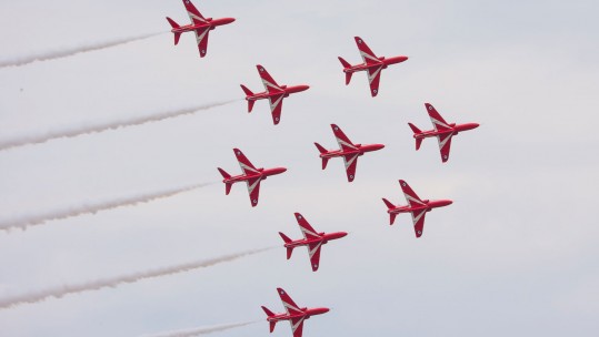 Red Arrows Jet Suffers Bird Strike