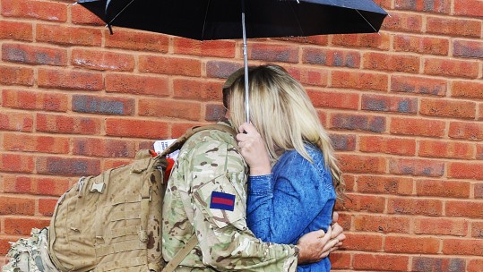 forces couple hugging