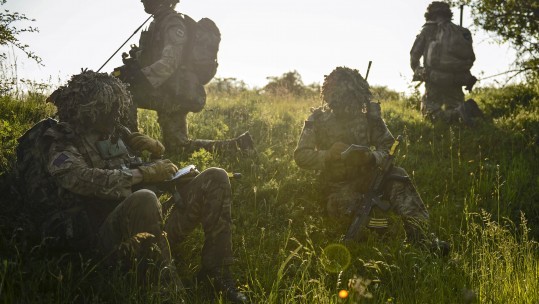 Members of the Grenadier Guards taking a break during Exercise Noble Jump 17 Anonymous British Army