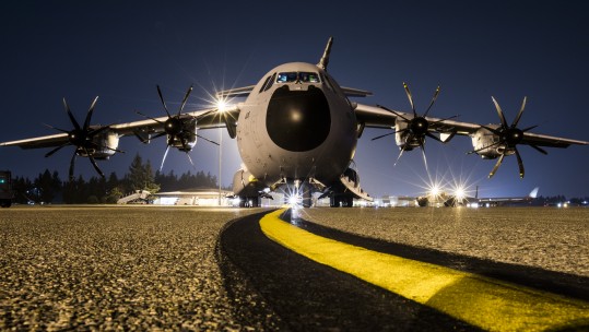A400M at night. 