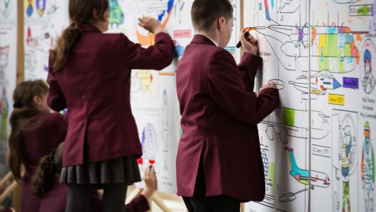 School children take part in STEM event. Credit: SAC Charlotte Hopkins, Crown Copyright