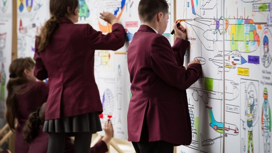 children taking part in an RAF Youth & Stem Programme event in Scotland