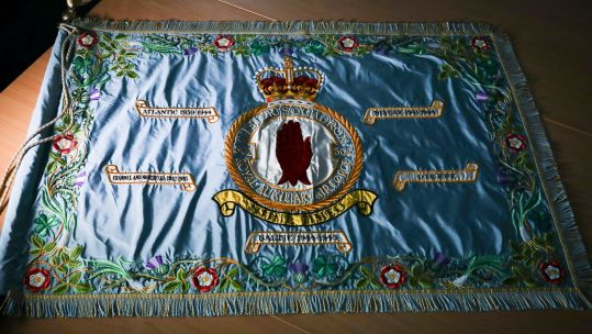 502 Squadron's new Battle Honours Standard (Picture: RAF).