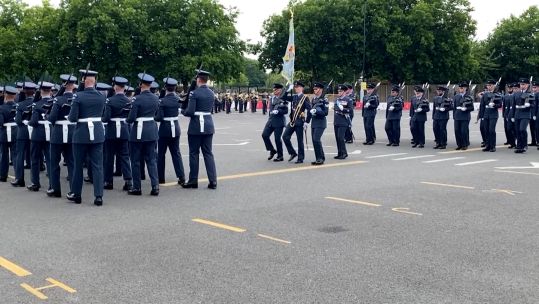 601 Squadron Royal Auxillary Air Force has receiving a new Standard at the RAF museum, Hendon 