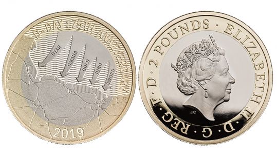 75th anniversary of D-Day 2019 UK £2 base proof coin 070519 CREDIT Royal Mint 2.jpg