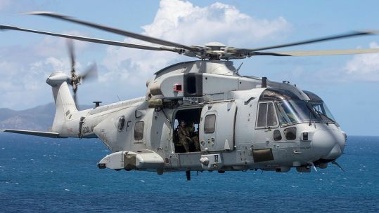 845 Naval Air Squadron Merlin HC4 helicopter