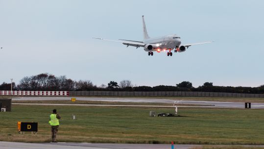 8th Poseidon aircraft arriving at RAF Lossiemouth