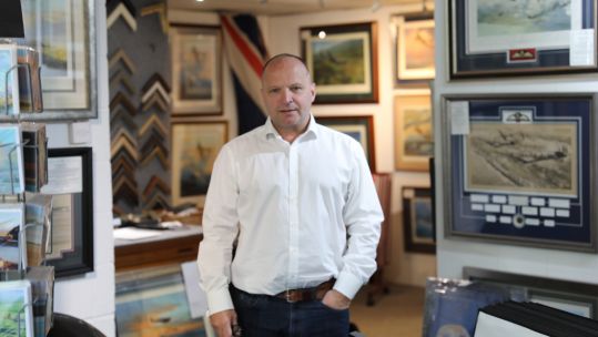 Aces High art gallery with Colin Hudson. 