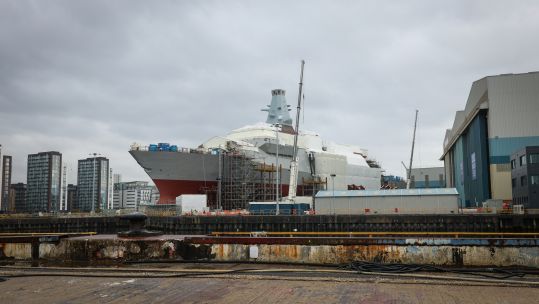 HMS Glasgow under construction at BAE Systems yard in Govan (Picture: Royal Navy).