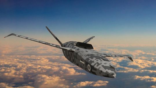 Cover image: A computer-generated image of a future uncrewed combat aircraft (Picture: MOD).