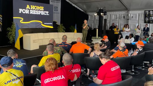 A memorial service for the fallen in Ukraine is held at the Invictus Games in Dusseldorf.