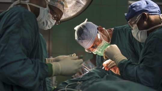 A military oral and maxillofacial surgeon assigned to Brooke Army Medical Centre in San Antonio, Texas (Credit MOD)
