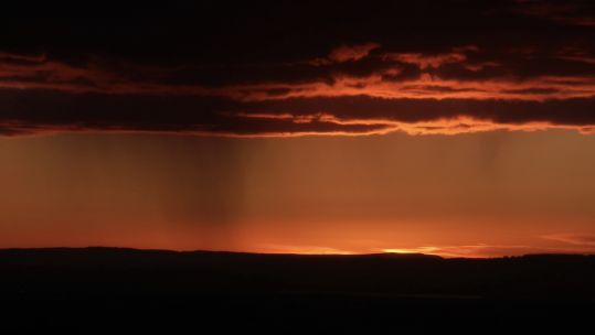 A raincloud with the River Severn in the foreground. Taken from western edge of Cotswolds (Picture: Giles Harrison, University of Reading, 2020).