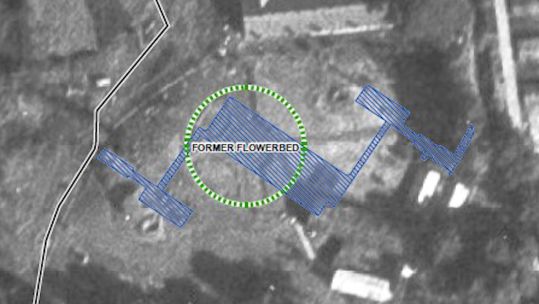 A secret World War Two military bunker was found in Uxbridge disguised as a decorative garden to protect it from German air raids and paratroop landings (Picture: Museum of London Archaeology)