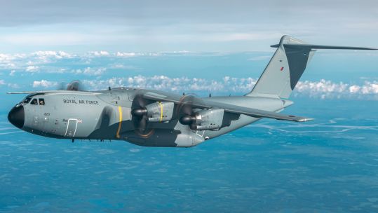 The A400M Atlas aircraft flew nonstop for 22 hours to Guam (Picture: Royal Air Force).
