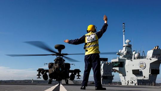 AAC Apache with HMS Prince of Wales (Picture: MOD).