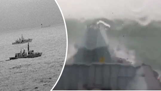 HMS St Albans at sea 