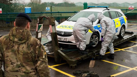 Vehicle testing in Salisbury after Novichok attack