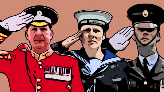 Graphic showing Armed Forces Salute