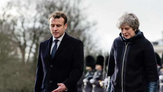 May & Macron Summit Talk 