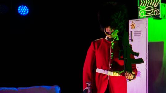 Actor performing atThe Army At The Fringe at Edinburgh Fringe Festival