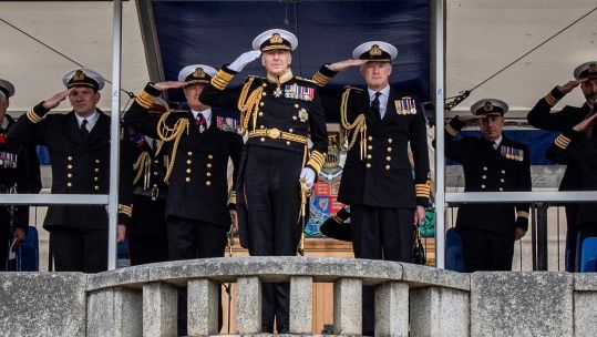 Adm Tony Radakin took the salute at BRNC welcoming new officers into the Navy & Royal Fleet Auxiliary 13042022 CREDIT NAVY.jpg
