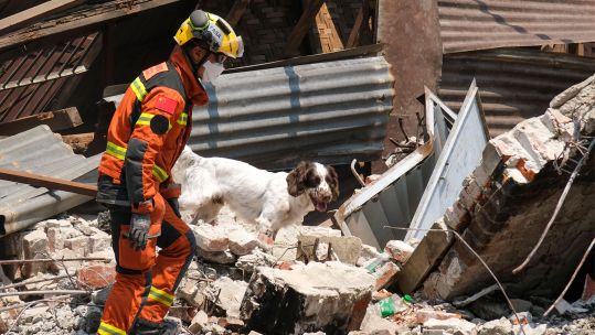 The quake left thousands dead
