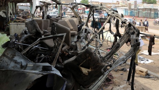 Sa'dah, Yemen after a Saudi-coalition airstrike